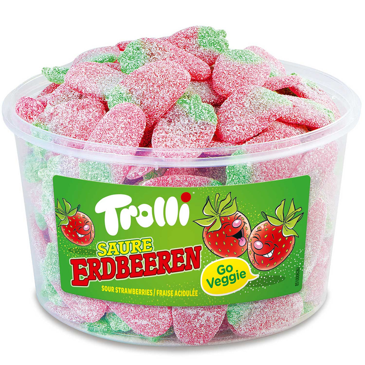 Trolli Sour Strawbies Saure Erdbeeren 150 Stk Gummibonbons 175g – Produktansicht