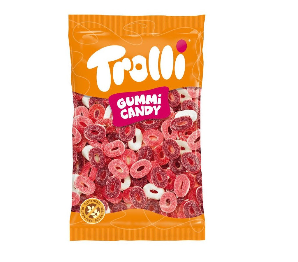 Trolli Rote Früchte Mini-Ringe Fruchtgummi 1000g – Detailansicht