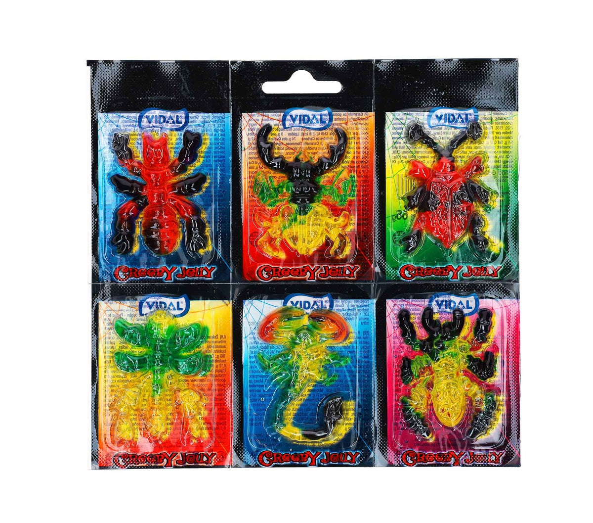 Vidal Creepy Jelly 6x11g Fruchtgummis in Insektenform – Produktansicht