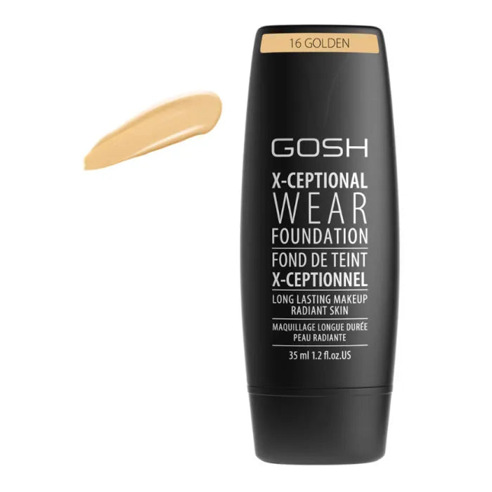 GOSH X-Ceptional Wear Foundation Long Lasting Makeup 16 Golden 35ml