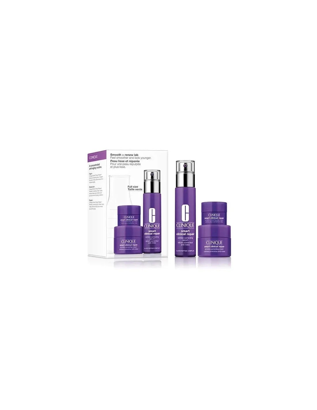 Clinique Set Smart Serum 30ml Wrinkle Cream 15ml Wrinkle Eye 5ml