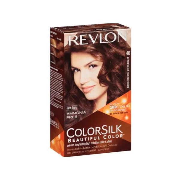 REVLON Colorsilk Haarfarbe Medium Golden Chestnut Braun 46