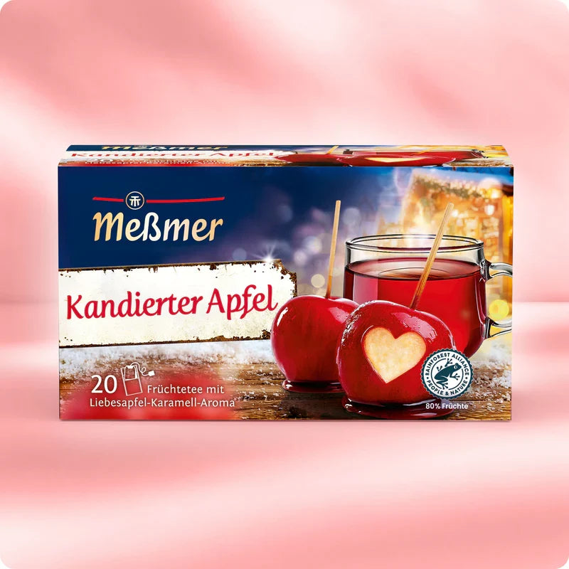 Messmer Kandierter Apfel Früchtetee mit Liebesapfel-Karamell-Aroma 175g – Produktansicht