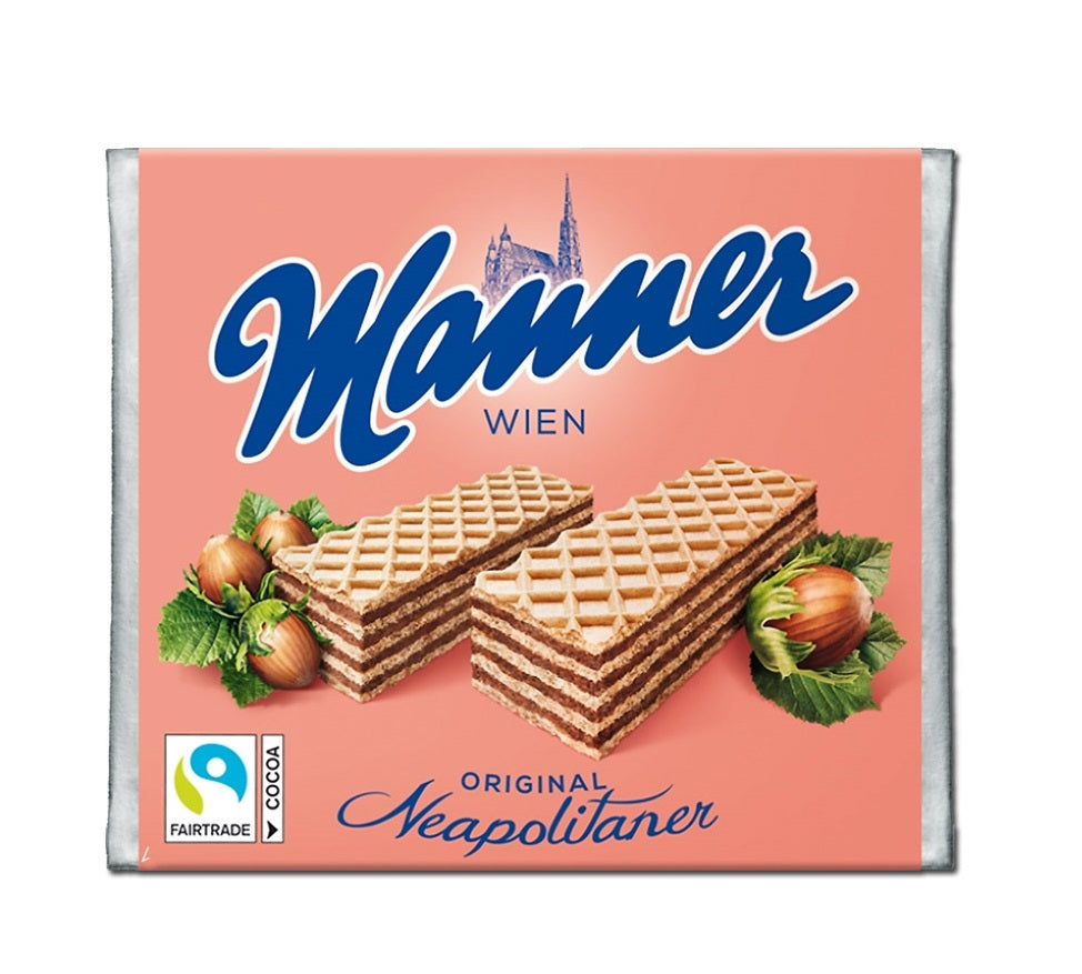 Manner Original Neapolitaner Schnitten 75g Haselnuss-Waffelriegel – Produktansicht