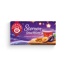 Teekanne Sternenleuchten Pflaume-Zimt Früchtetee 20 Beutel 50g – Rückansicht