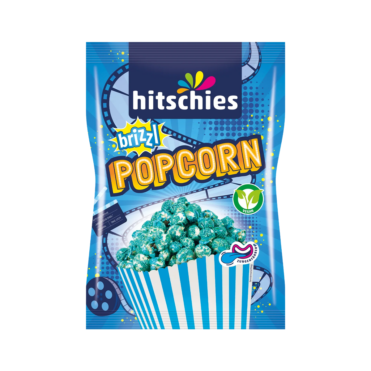 Hitschies brizzl Popcorn Blau 125g – Produktansicht