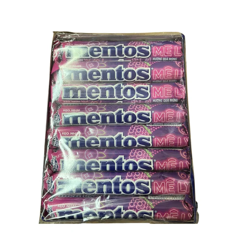 Skittles Mentos Chewing Candy Blueberry Raspberry – Detailansicht