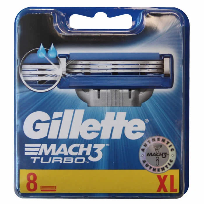Gillette Mach3 Turbo Rasierklingen 8 Stück Verpackung