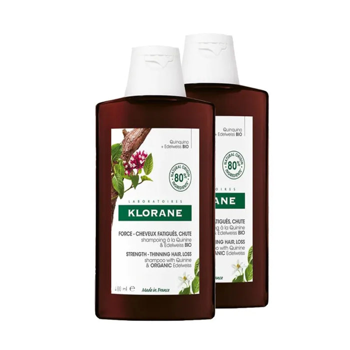 Klorane Shampoo mit Quinine und Bio Edelweiss 2x400ml