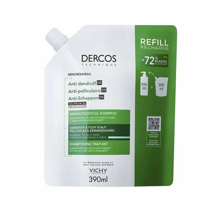 VICHY Dercos Anti-Schuppen Shampoo Normales bis fettiges Haar Ecorefill 390ml