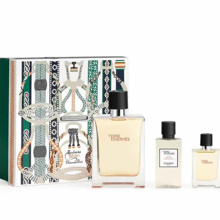 HERMÈS Terre D'Hermès Eau de Toilette Spray 100ml Set 3 Stück