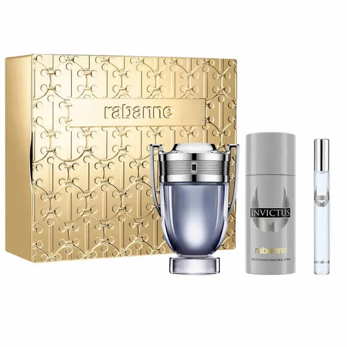 Paco Rabanne Invictus Eau De Toilette Spray 100ml Set 3 Artikel