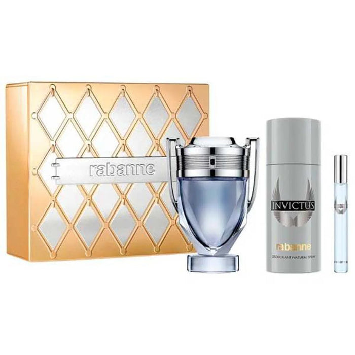Paco Rabanne Invictus Eau de Toilette Set 100ml mit Deodorant