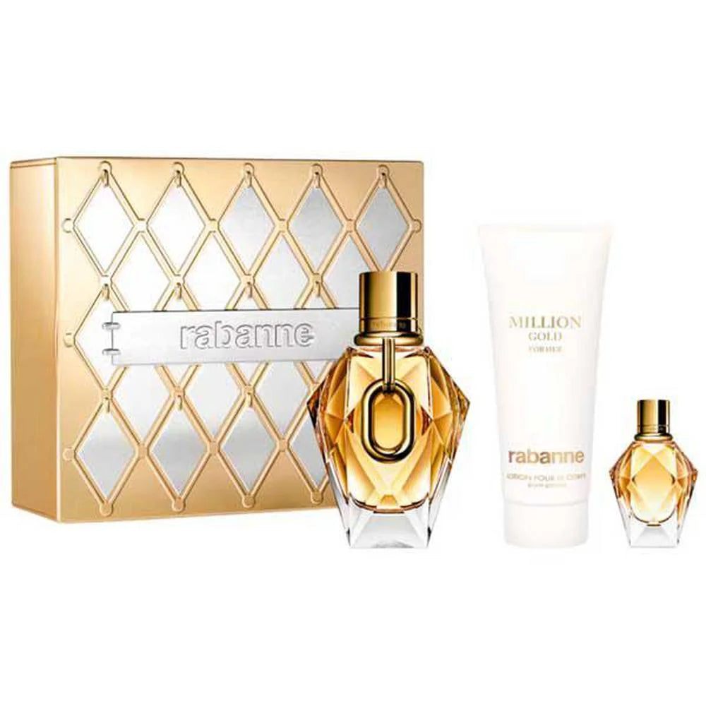 Paco Rabanne P Rabanne Million Gold For Her Eau De Parfum Recargable 90ml Lotion Pour Le Corps Loción Corporal 100ml Eau