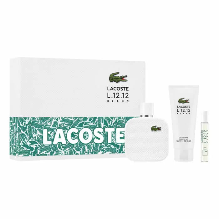 Lacoste L 12 12 Blanc Eau de Toilette Spray 100ml Set 3 Artikel
