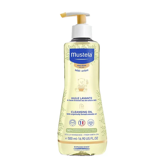 Mustela Baby Reinigungsöl für trockene Haut 500 ml