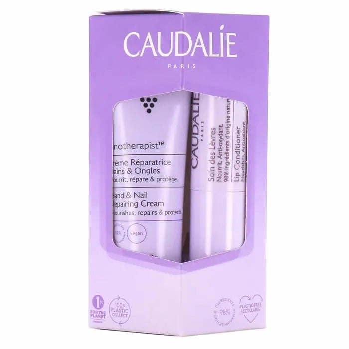 CAUDALIE Vinotherapist Hand- und Nagelreparaturcreme 30 ml mit Lippenpflege 4,5 g