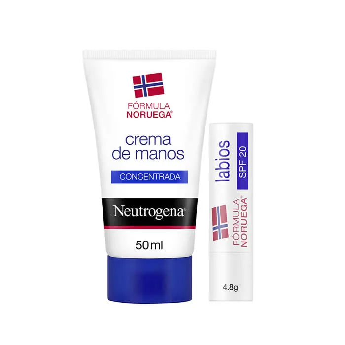 NEUTROGENA Handcreme Parfümiert 50ml mit Lippenpflege Classic LSF 20 4.8g