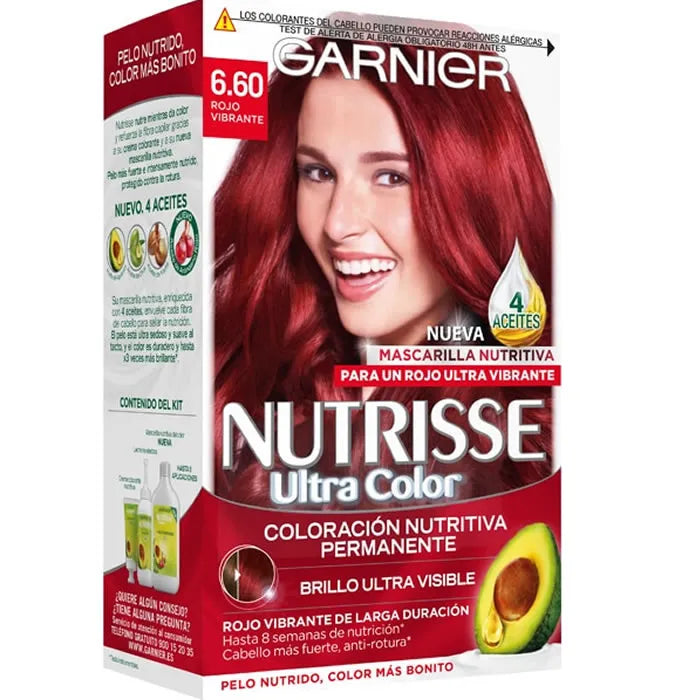 Garnier Nutrisse Haarfarbe 6.60 Intensiv Rot