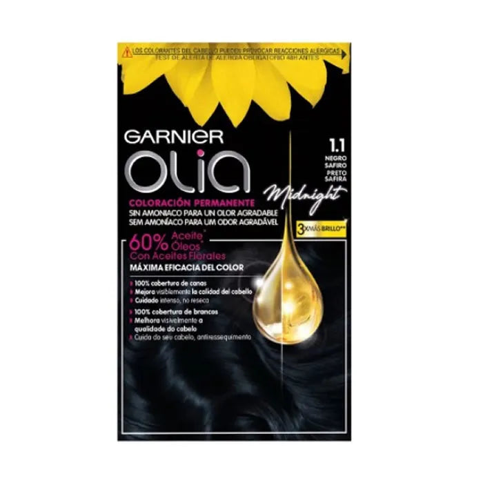 Garnier Olia Permanent Haarfarbe 1.10 Black Sapphire