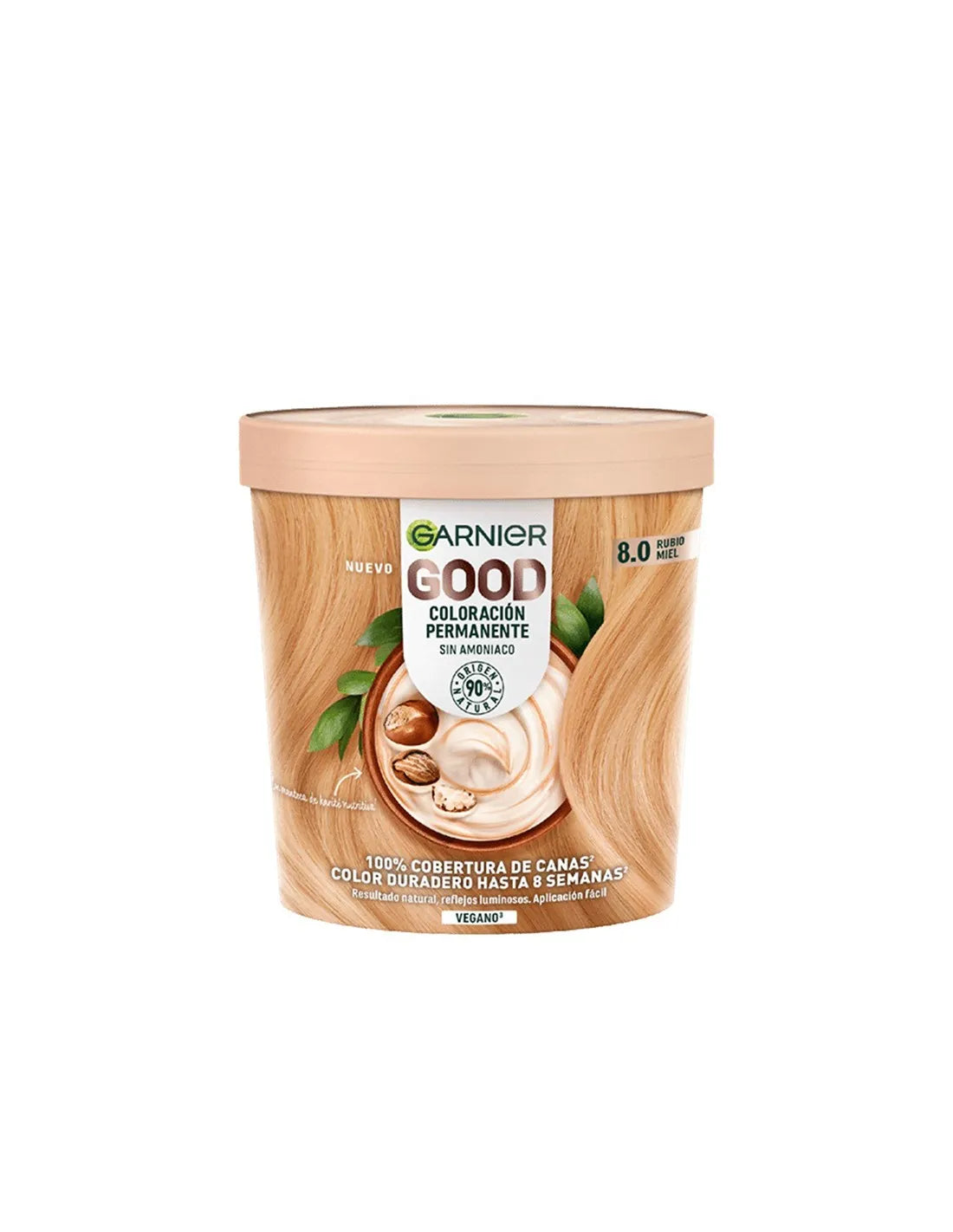 Garnier Good Coloración Permanente 8.0 Rubio Miel Packung