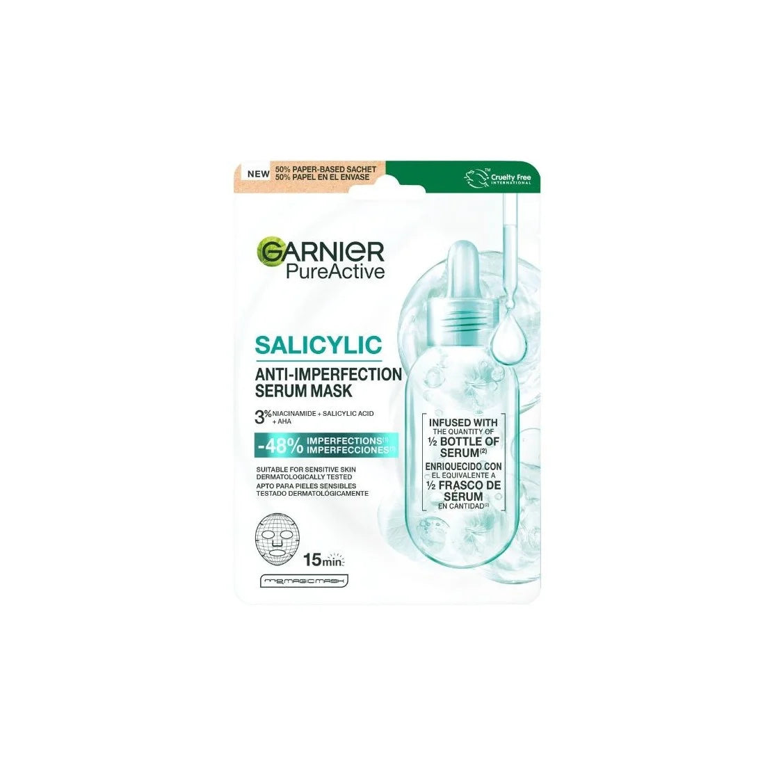 Garnier Pure Active Salicylic Anti-Imperfecion Serum Mask 1 U