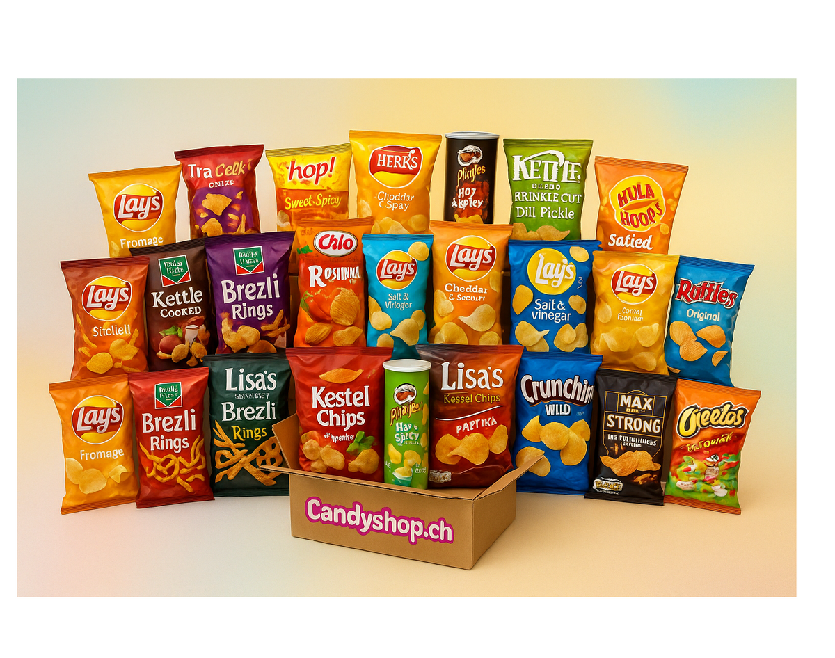 Candyshop.ch Chips Monats Überraschungsbox 175g mit Snacks aus EU