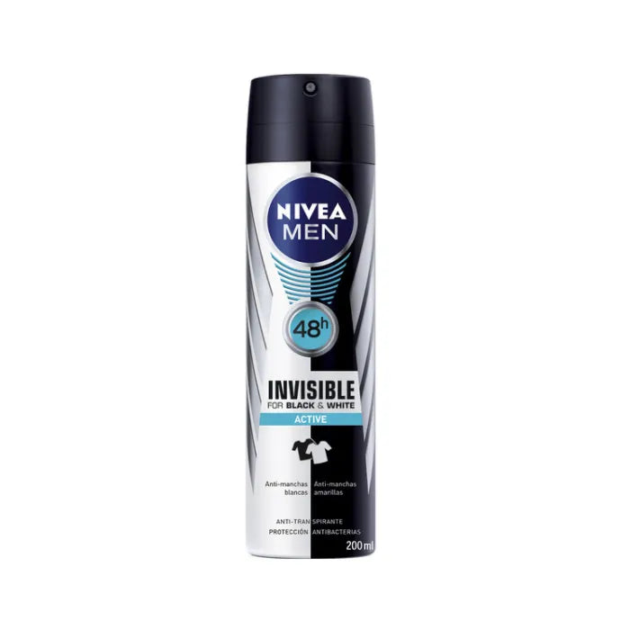 NIVEA Men Invisible For Black And White Active Deodorant Spray 200ml