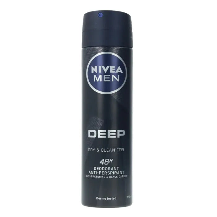NIVEA Men Deep Black Carbon Deodorant Spray 150ml