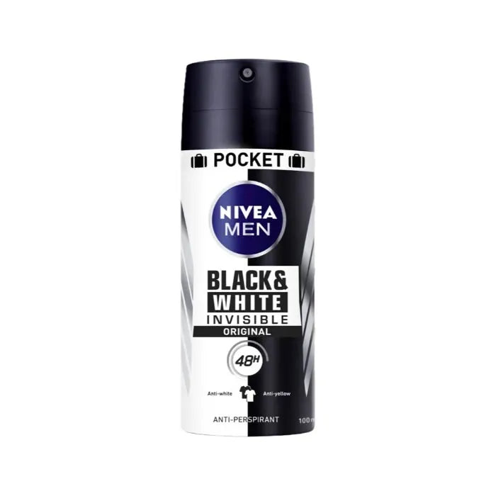 NIVEA Men Black & White Invisible Original Deodorant Spray 100ml