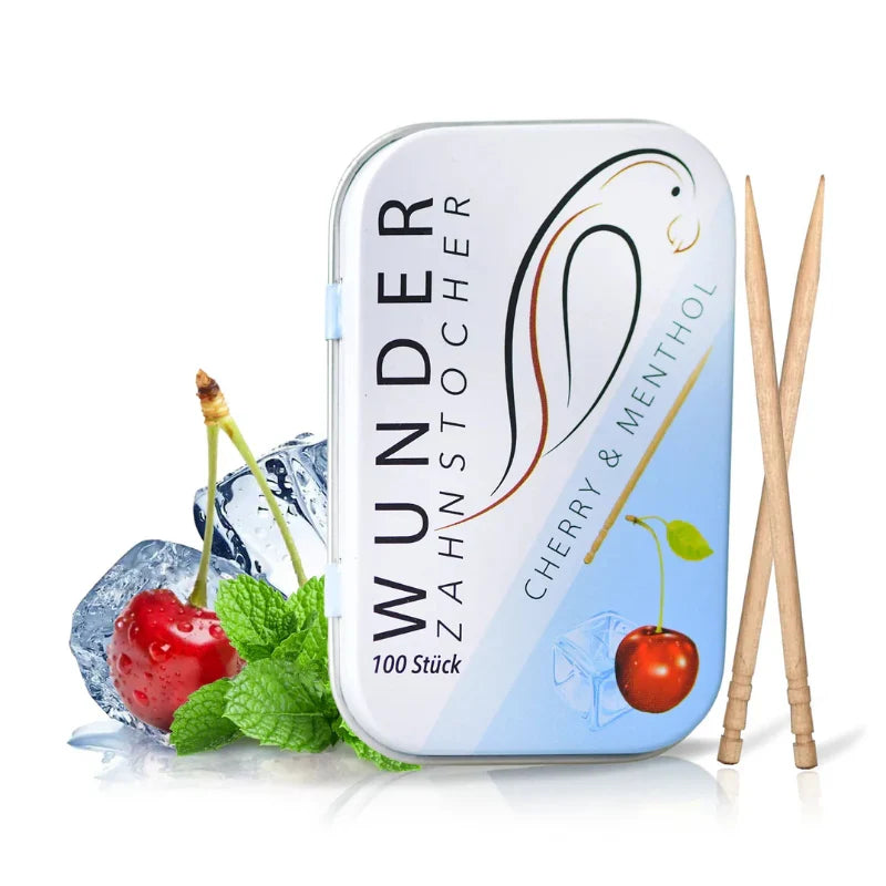 Wunder Zahnstocher Cherry Menthol – 100 Stück in Metalldose