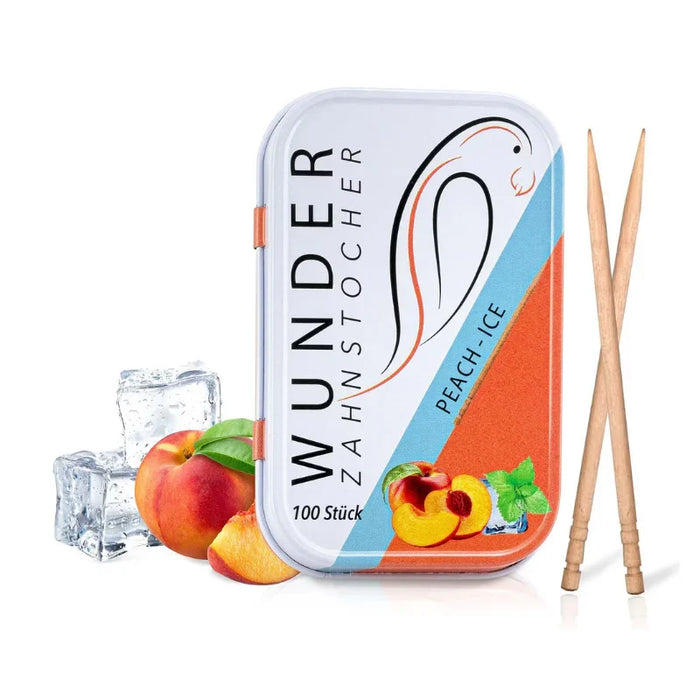 Wunder Zahnstocher Peach Ice 100 Stück in Metalldose – Produktansicht