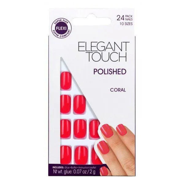 Elegant Touch Core Colour Nägel Short Stiletto Blush Suede 24 Stück