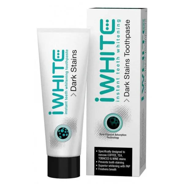 IWHITE Dark Stains Zahncreme Pack 75 ml mit Bürste