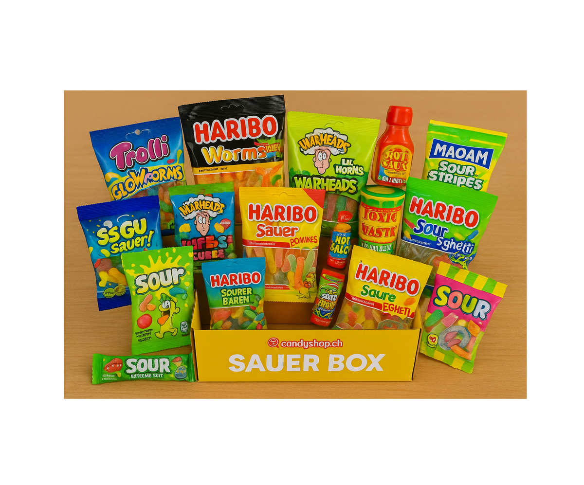 Candyshop.ch Sauer Monats Überraschungsbox 175g – Saure Bonbons und Kaugummis aus EU – Detailansicht