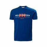 Kurzärmliges Sport T-Shirt NORD GRAPHIC Helly Hansen 53763 607  Blau Rosa