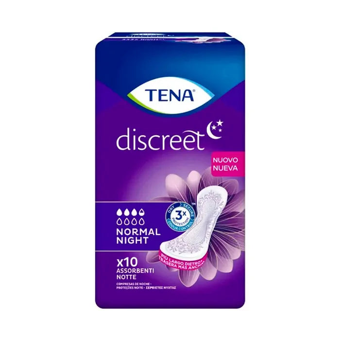 TENA Discreet Normale Nacht Inkontinenzeinlagen Verpackung