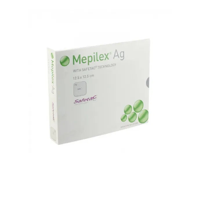 SAFETAC Mepilex Ag Wundverband 12.5 x 12.5 cm 5 Stück