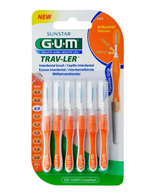 GUM Interdentalbürste 0,9 mm Trav-Ler 6 Stück