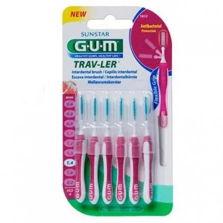 GUM Interdentalbürsten 6 Stück zur Reinigung der Zahnzwischenräume