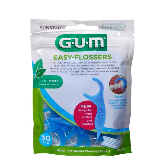 GUM Easy Flossers Cool Mint 30 Stück Verpackung