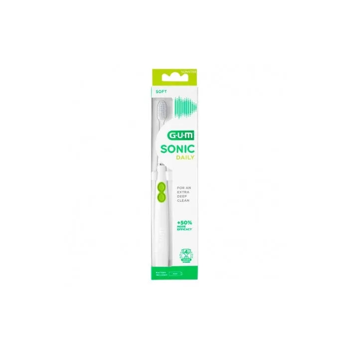 Gum Sonic Daily Batteriebetriebene weiße Bürste