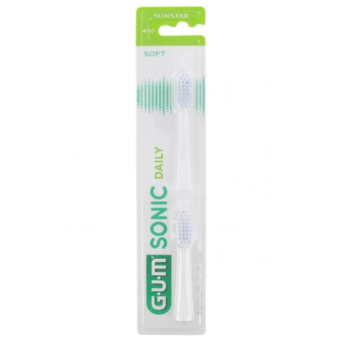 GUM Sonic Daily Ersatzbürsten Weiss 2 Stück