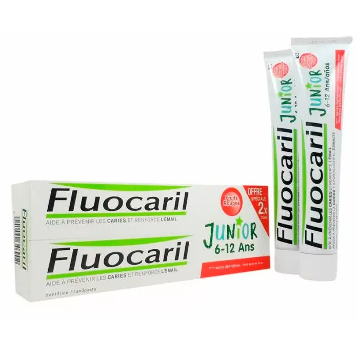 Fluocaril Junior Red Fruits Kinderzahnpasta 2x75ml