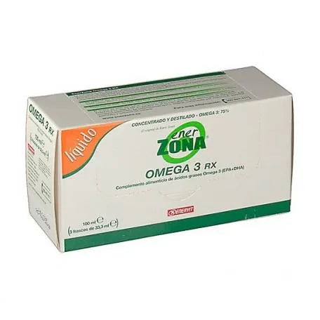 Enervit Enerzona Omega 3 Rx Omega-3 Nahrungsergänzung 3 Fläschchen 33,3 g