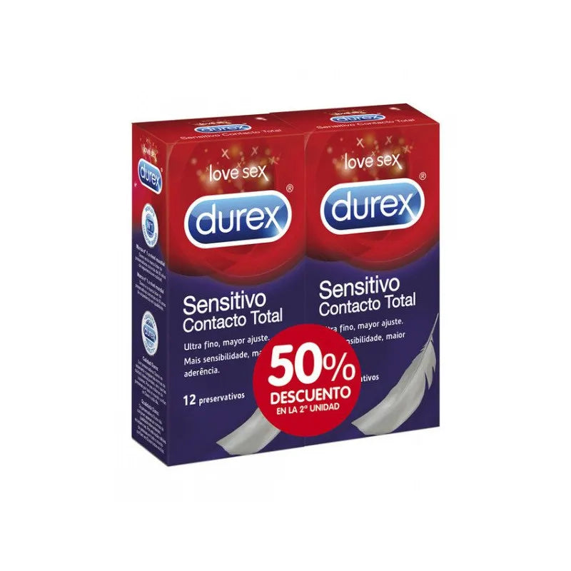 Durex Sensitive Total Contact Kondome 2x12 Einheiten