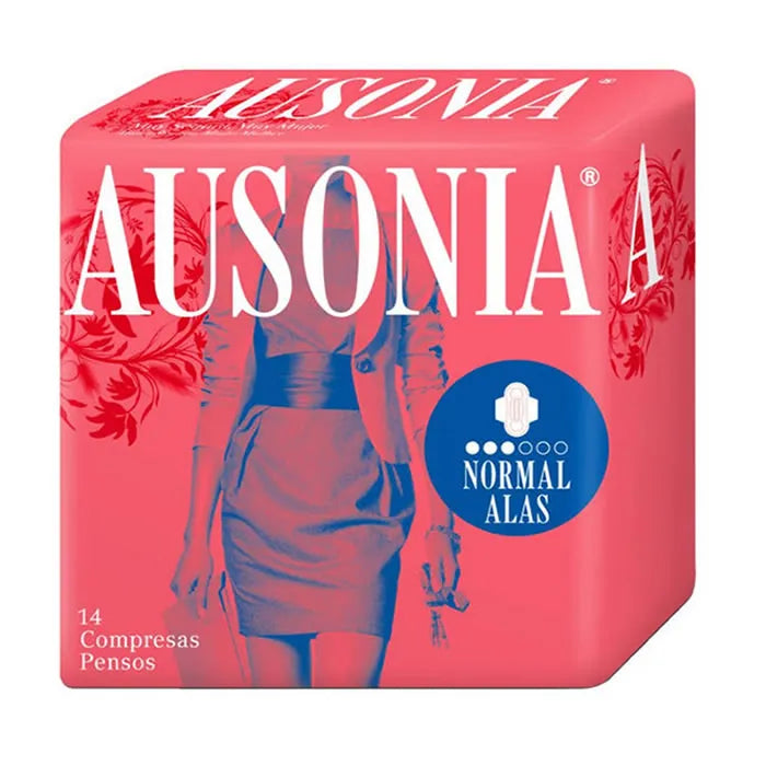 Ausonia Normal Damenbinden mit Flügeln 14 Stück