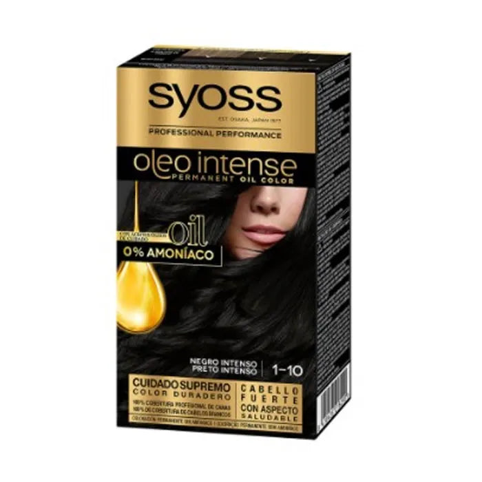 SYOSS Oleo Intense permanente Haarfarbe Tiefschwarz 1-10 100 ml Verpackung
