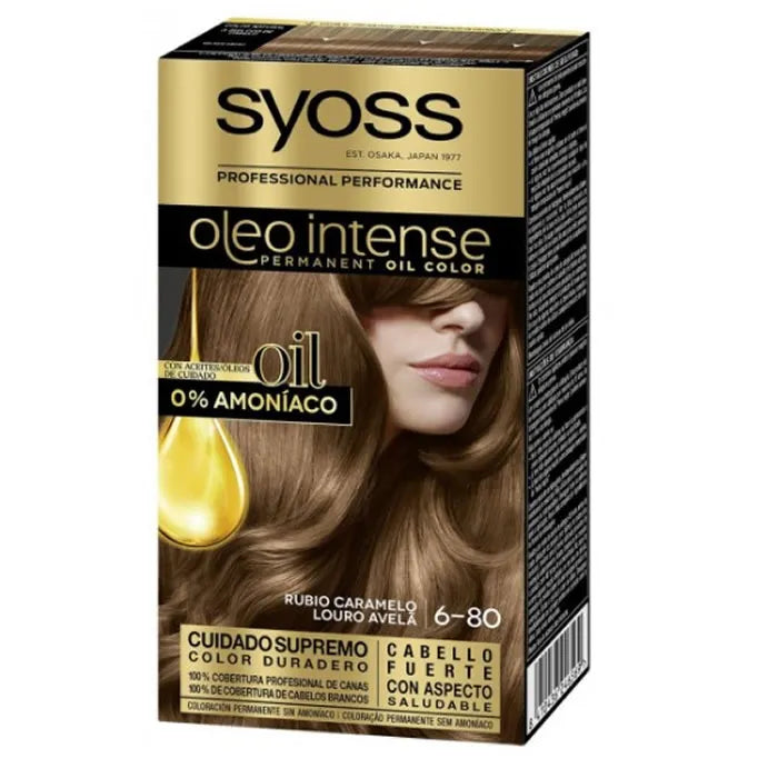 SYOSS Oleo Intense Permanente Haarfarbe Caramel Blonde 6-80