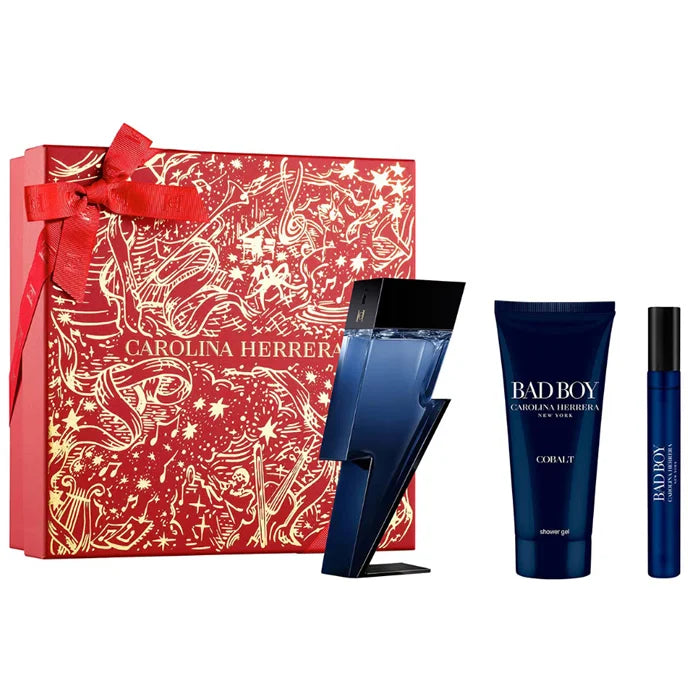 Carolina Herrera Bad Boy Cobalt Eau De Perfume Spray 100ml Set 3 Artikel